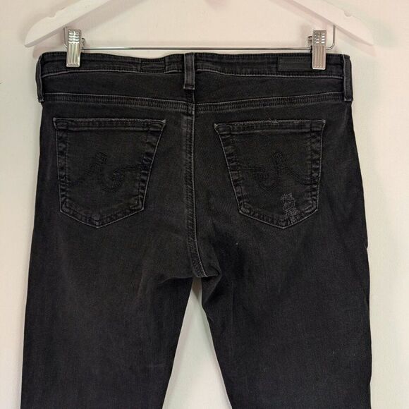 AG Adriano Goldschmied The Legging Ankle Washed Black Destroyed Jeans - Picture 6 of 9